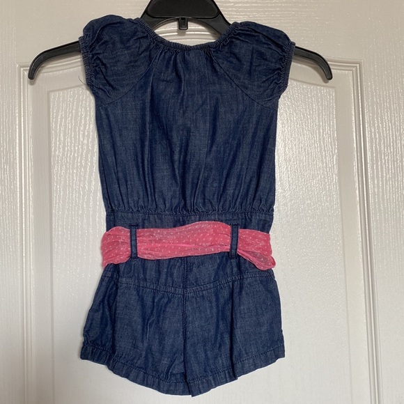 GUESS Kid Girl Jean Romper with Belt - size 4 - Picture 5 of 5